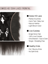 Brooklyn Hair 13x4 HD Lace Frontal – Kinky Straight True Swiss HD 100% Remy Human Hair Swiss HD Lace / 14 / Kinky Straight